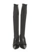 Yves Saint Laurent Leather Bow Accents Sock Boots