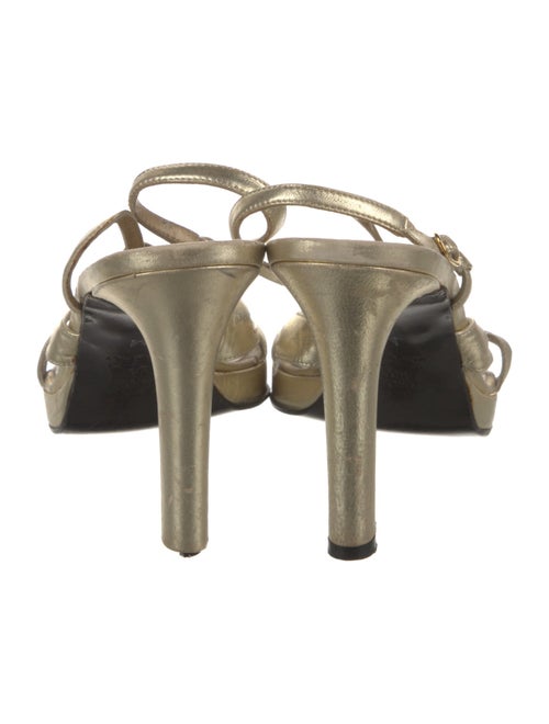 Yves Saint Laurent Leather Slingback Sandals