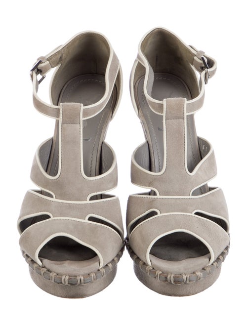 Yves Saint Laurent Suede T-Strap Sandals