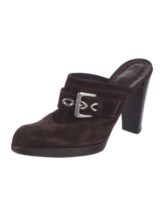 Yves Saint Laurent Suede Mules