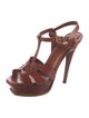 Yves Saint Laurent Leather T-Strap Sandals