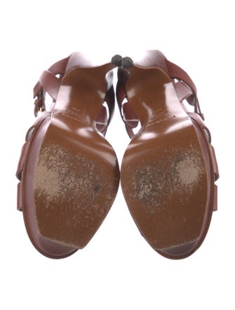 Yves Saint Laurent Leather T-Strap Sandals