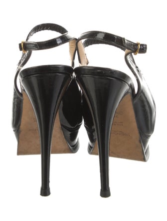 Yves Saint Laurent Patent Leather Slingback Pumps