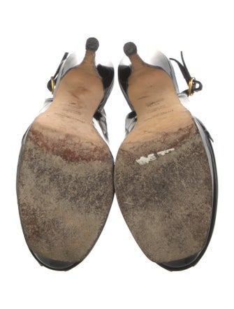 Yves Saint Laurent Patent Leather Slingback Pumps