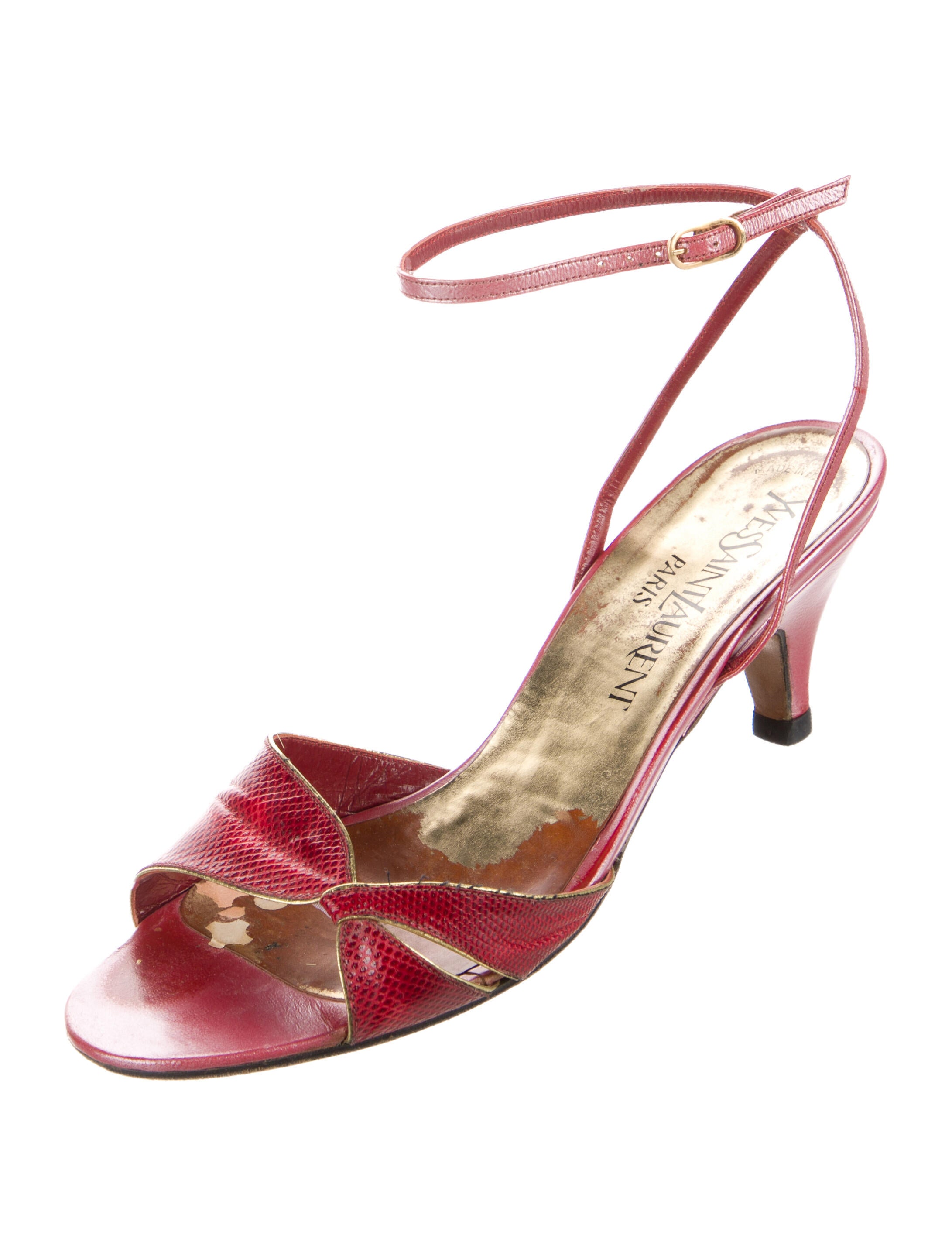 Yves Saint Laurent Lizard Sandals