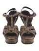 Yves Saint Laurent Snakeskin Animal Print T-Strap Pumps