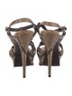 Yves Saint Laurent Snakeskin Animal Print T-Strap Pumps