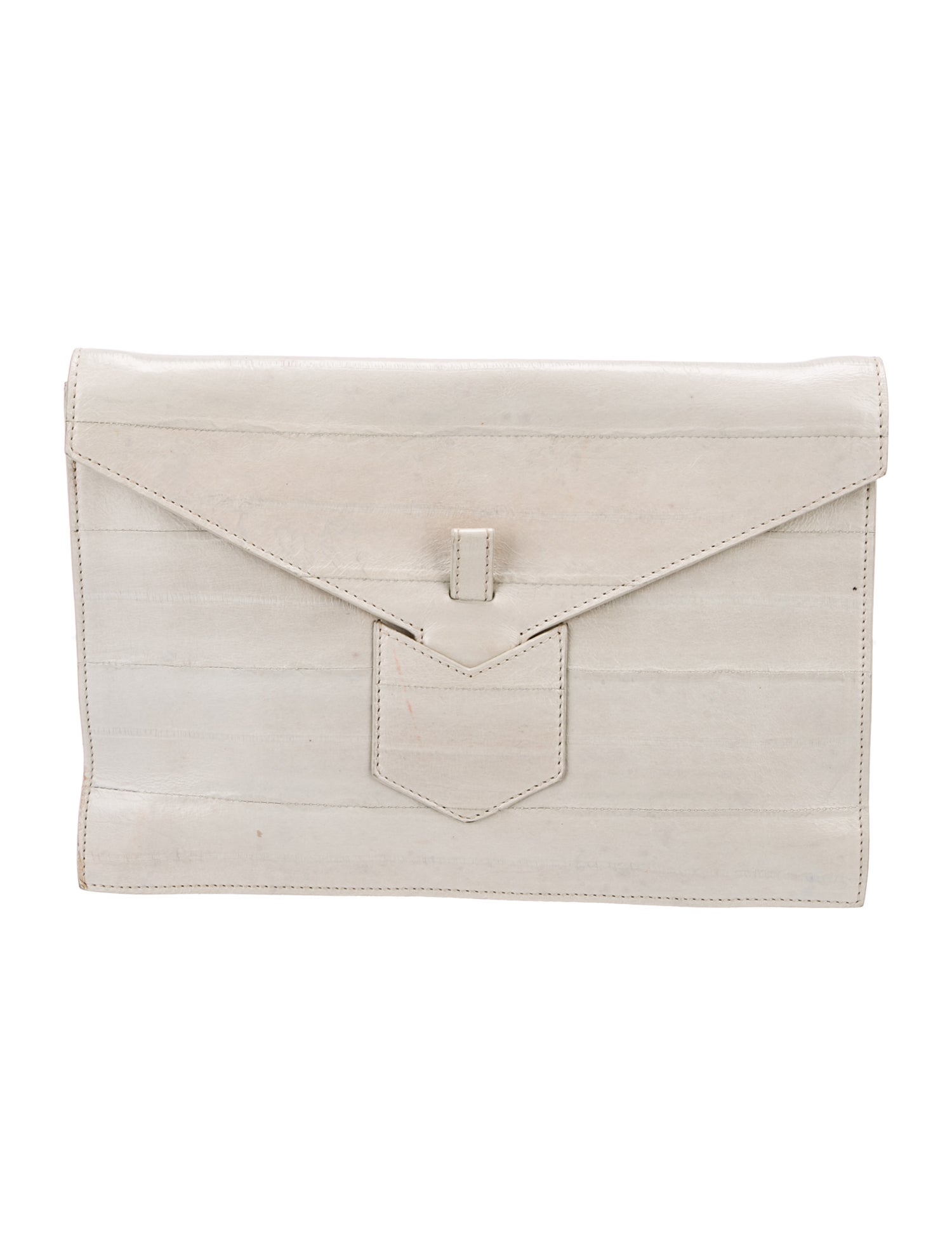 Yves Saint Laurent Rive Gauche Eel Skin Clutch Vintage