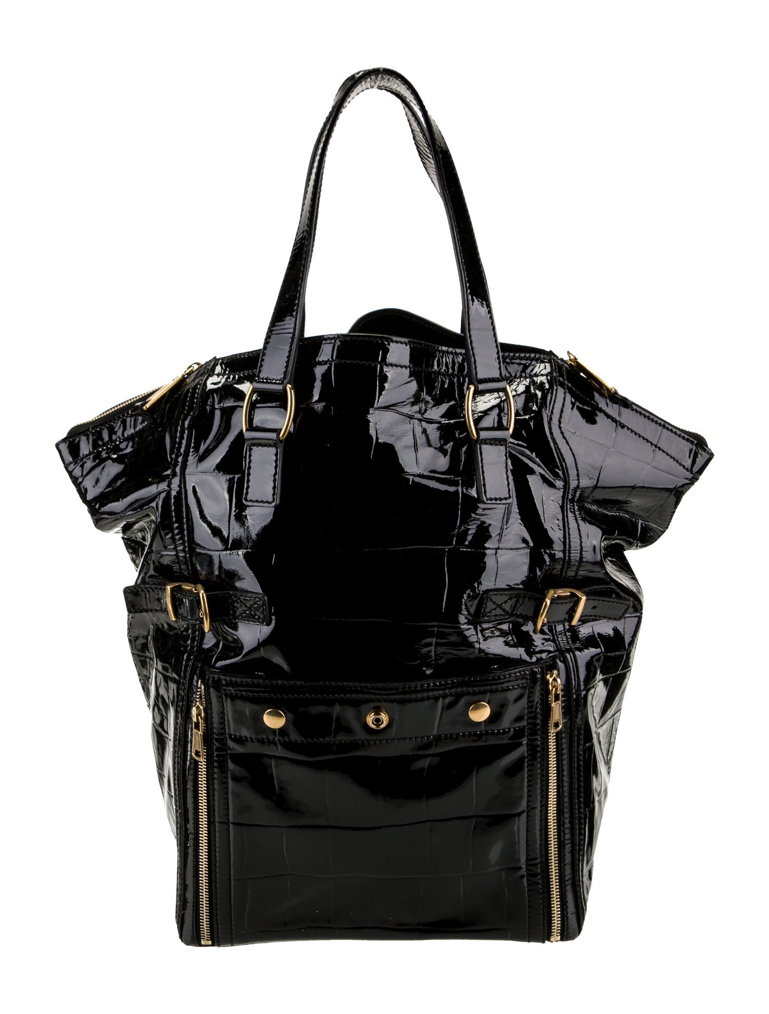 Yves Saint Laurent Rive Gauche Patent Leather Tote
