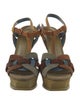 Yves Saint Laurent Suede T-Strap Sandals