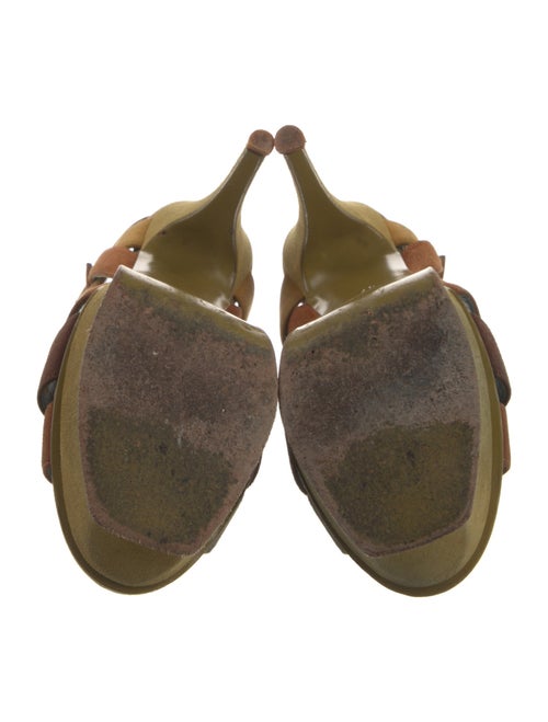 Yves Saint Laurent Suede T-Strap Sandals