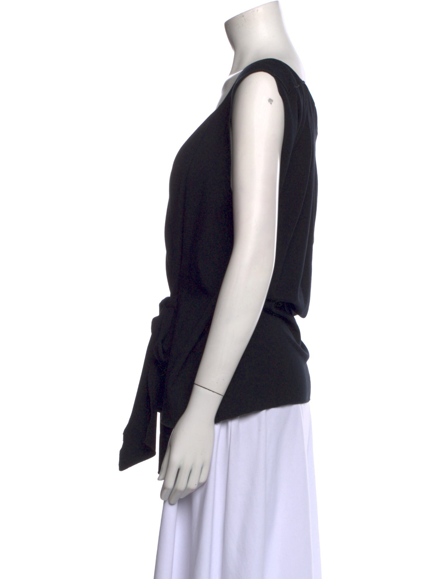 Yves Saint Laurent Square Neckline Sleeveless Top