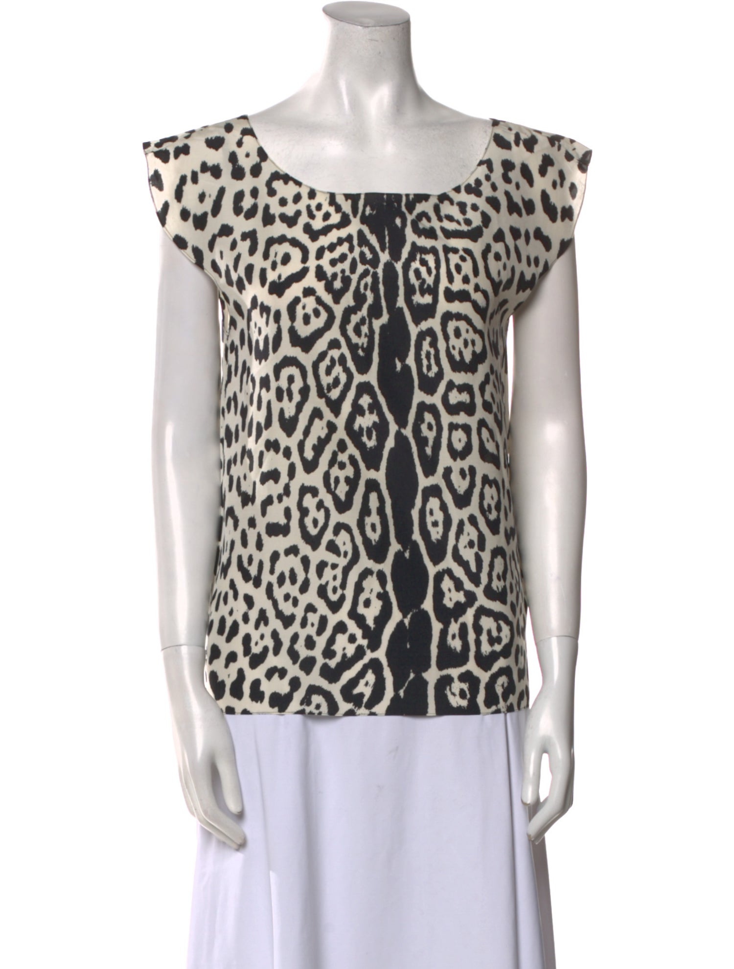 Yves Saint Laurent Silk Animal Print Blouse