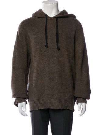 Yves Saint Laurent Signature Logo Wool Hoodie