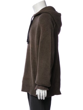 Yves Saint Laurent Signature Logo Wool Hoodie