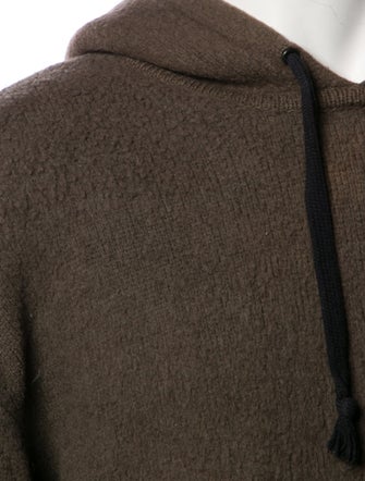 Yves Saint Laurent Signature Logo Wool Hoodie