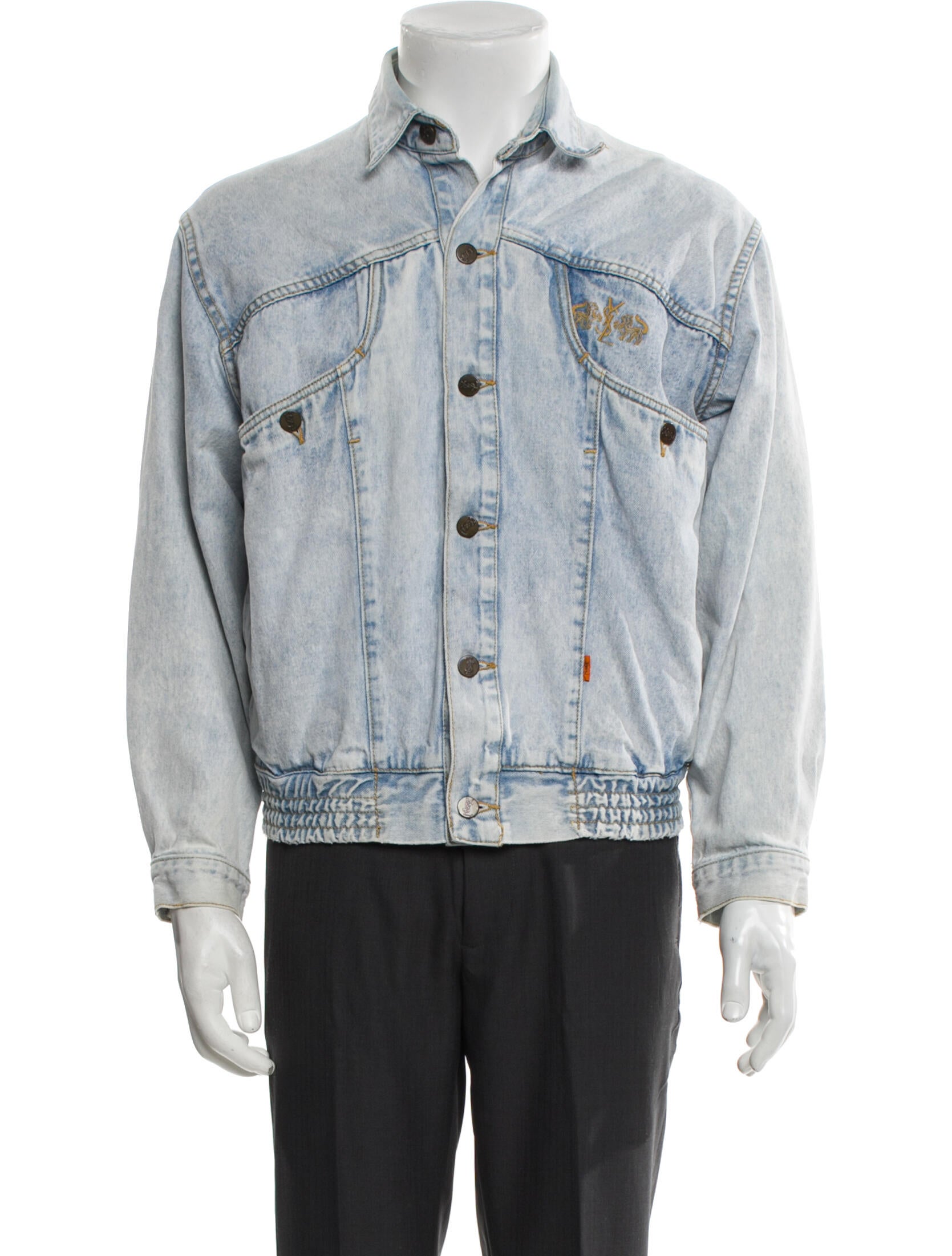 Yves Saint Laurent Printed Denim Jacket