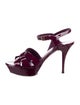 Yves Saint Laurent Rive Gauche Patent Leather Sandals