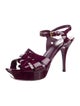 Yves Saint Laurent Rive Gauche Patent Leather Sandals