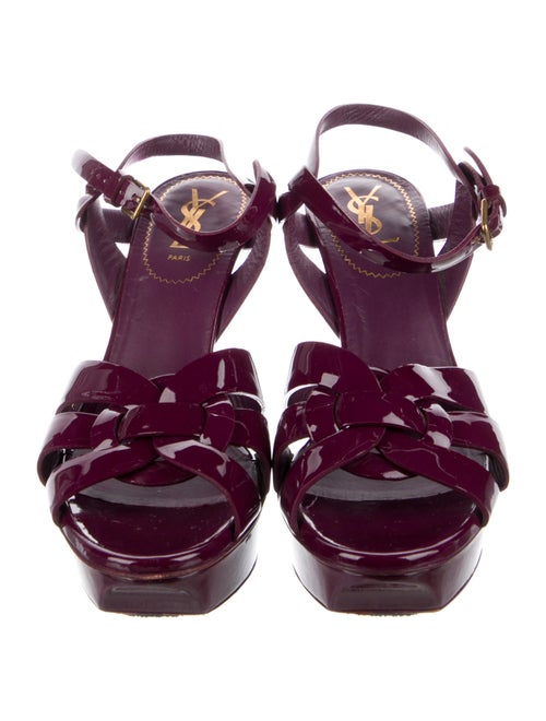 Yves Saint Laurent Rive Gauche Patent Leather Sandals