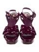 Yves Saint Laurent Rive Gauche Patent Leather Sandals