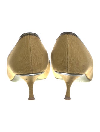 Yves Saint Laurent Rive Gauche Canvas Pumps