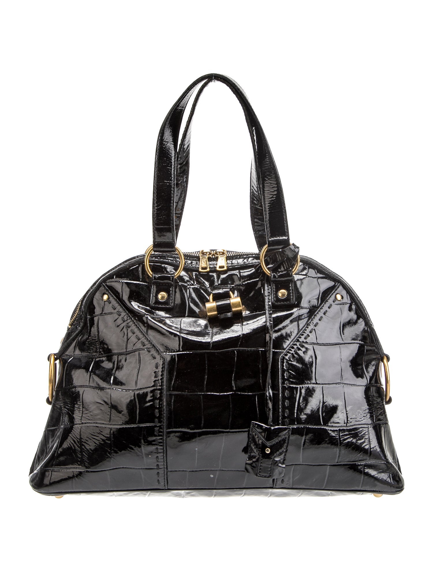 Yves Saint Laurent Patent Leather Top Handle Bag