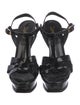 Yves Saint Laurent Patent Leather T-Strap Sandals