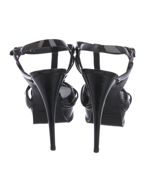 Yves Saint Laurent Patent Leather T-Strap Sandals