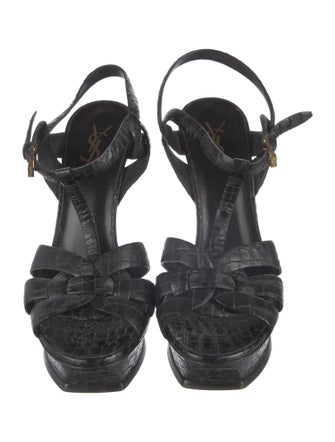 Yves Saint Laurent Leather T-Strap Sandals