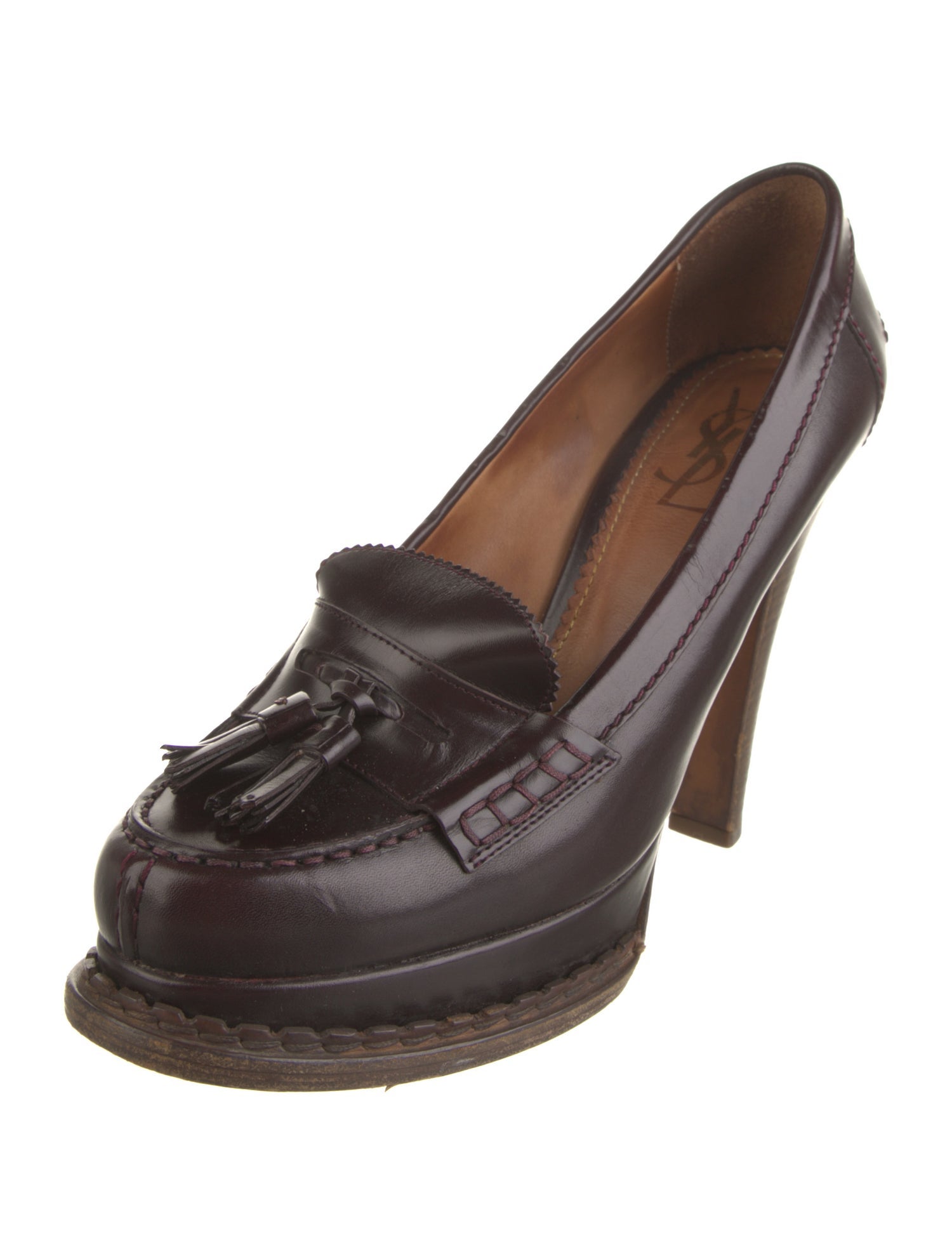 Yves Saint Laurent Leather Tassel Accents Pumps