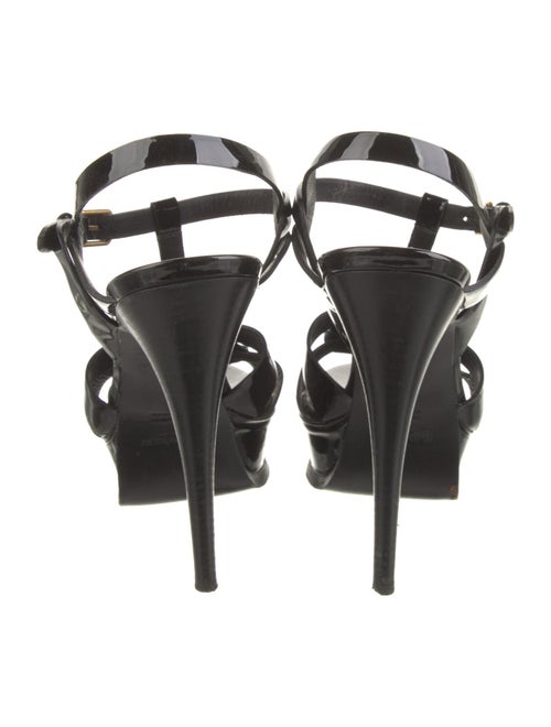 Yves Saint Laurent Patent Leather T-Strap Sandals