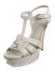 Yves Saint Laurent Leather T-Strap Sandals