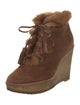 Yves Saint Laurent Suede Lace-Up Boots