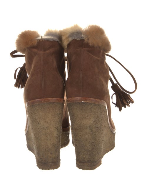 Yves Saint Laurent Suede Lace-Up Boots