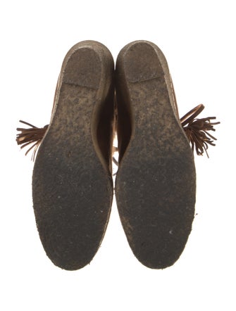 Yves Saint Laurent Suede Lace-Up Boots