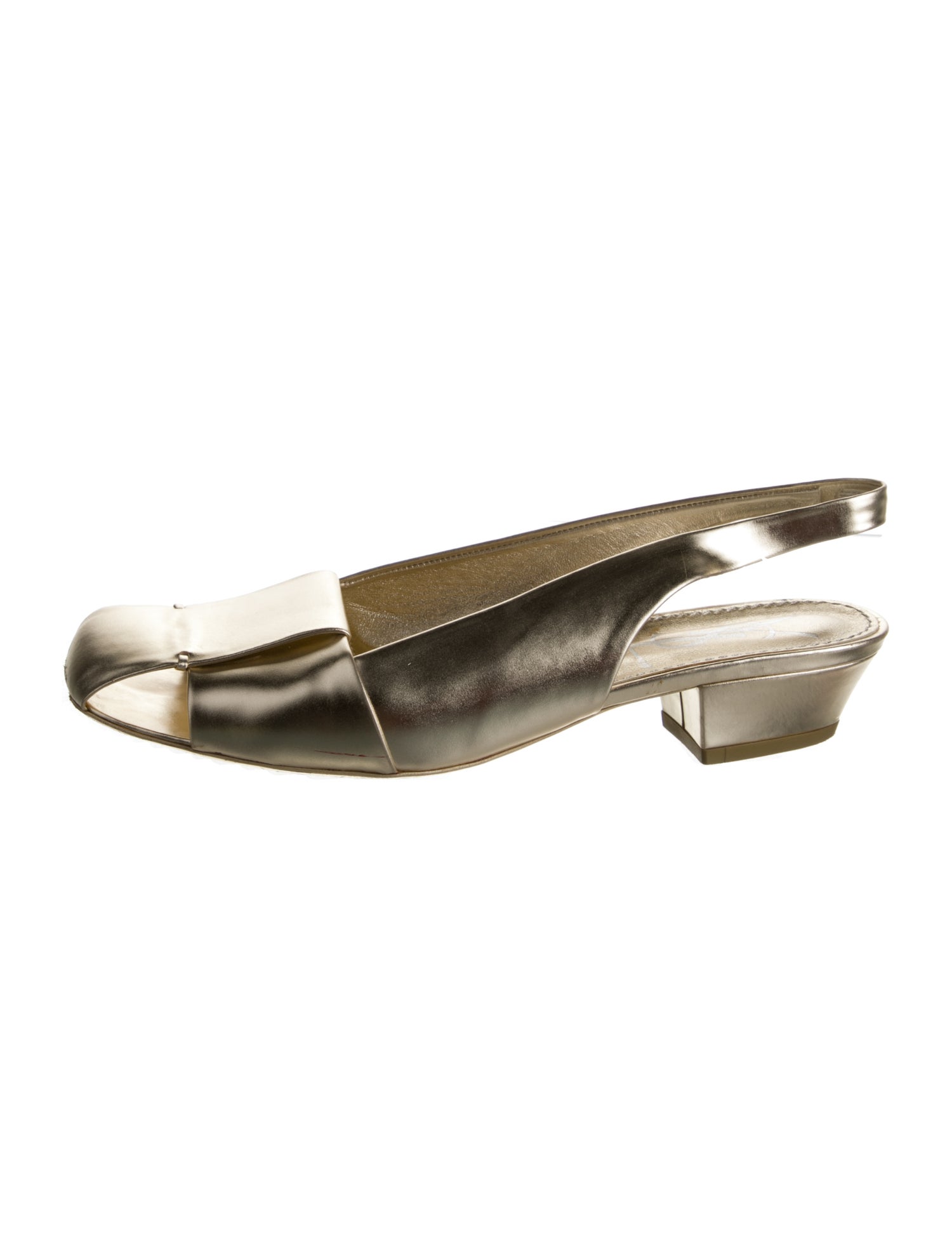 Yves Saint Laurent Leather Slingback Sandals