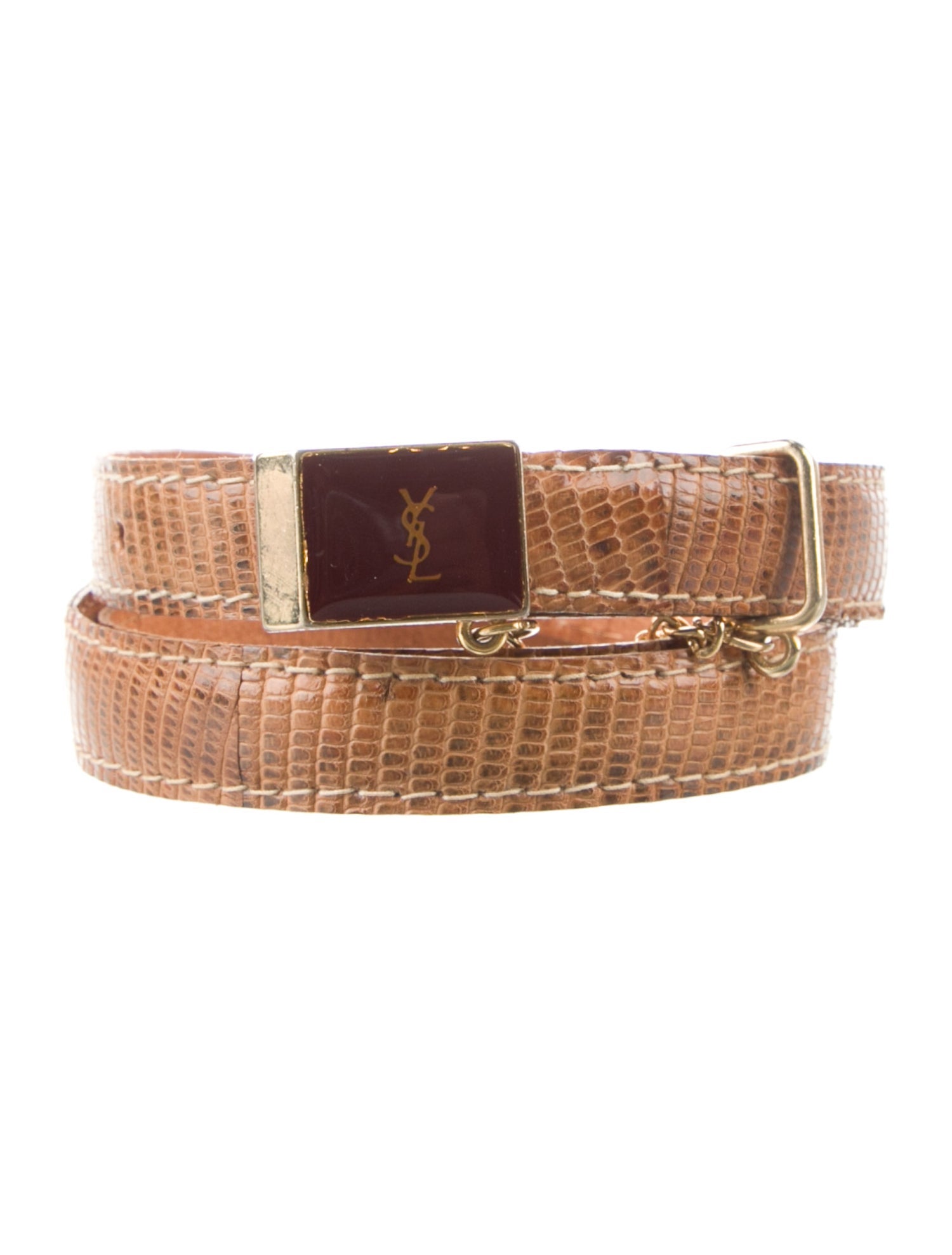 Yves Saint Laurent Skinny Leather Waist Belt