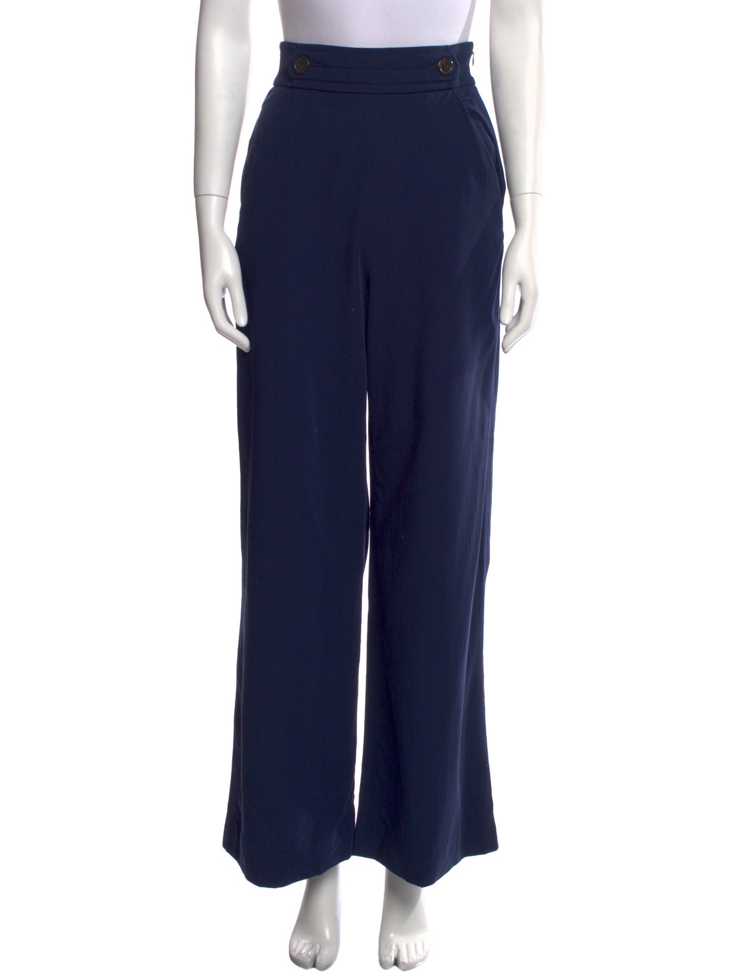 Yves Saint Laurent Wool Wide Leg Pants