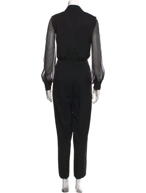 Yves Saint Laurent Wool V-Neck Jumpsuit