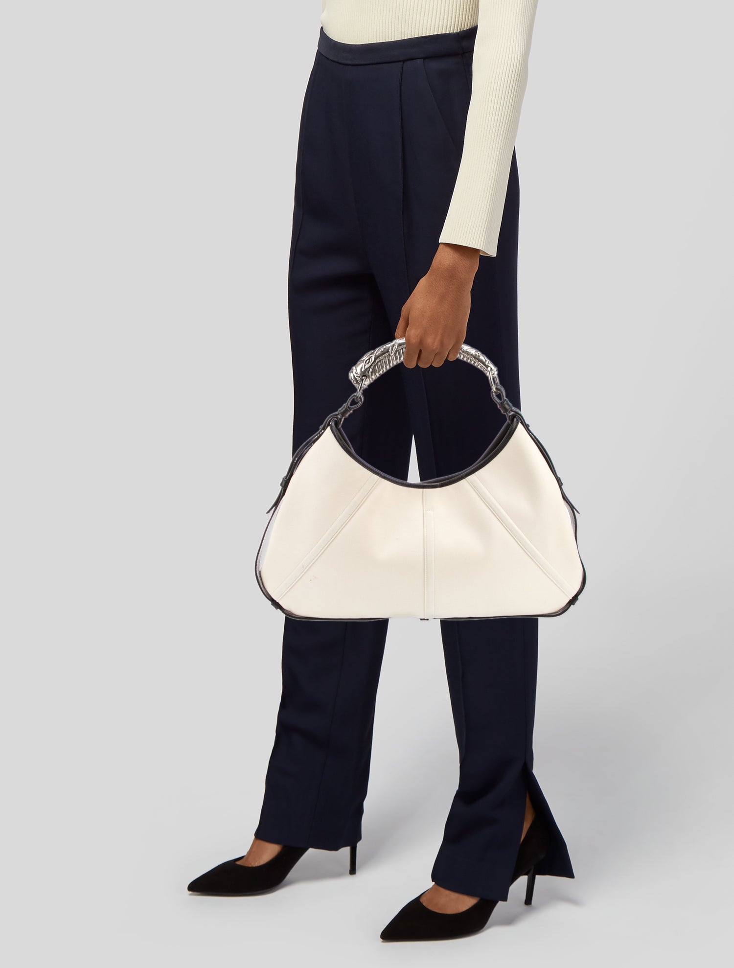 Yves Saint Laurent Rive Gauche Satin Top Handle Bag Vintage
