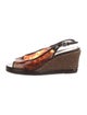 Yves Saint Laurent Wicker Printed Slingback Pumps