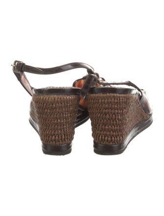 Yves Saint Laurent Wicker Printed Slingback Pumps