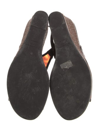 Yves Saint Laurent Wicker Printed Slingback Pumps