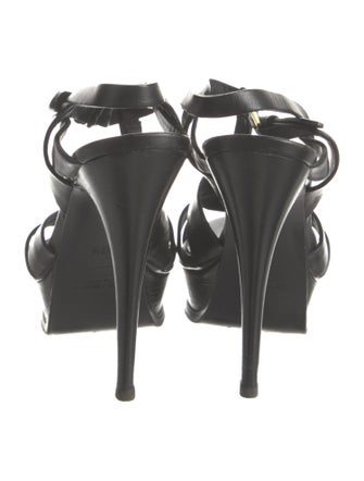 Yves Saint Laurent Leather T-Strap Sandals