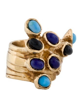 Yves Saint Laurent Resin Arty Dots Cocktail Ring