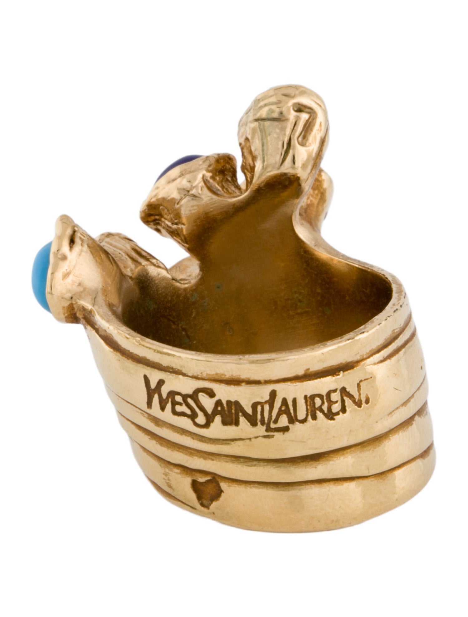 Yves Saint Laurent Resin Arty Dots Cocktail Ring