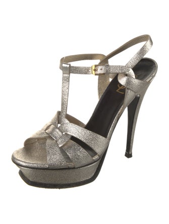 Yves Saint Laurent Leather T-Strap Sandals
