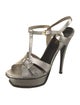 Yves Saint Laurent Leather T-Strap Sandals