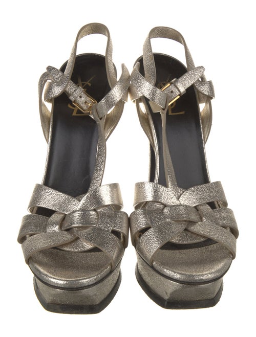 Yves Saint Laurent Leather T-Strap Sandals